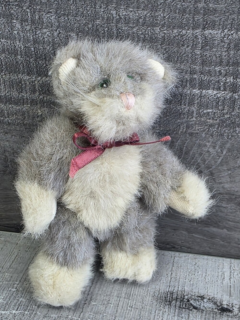 TENNYSON-Boyds Bears KITTY CAT Gray #5744 Archive Coll 1995 Jointed 6" Plush g61